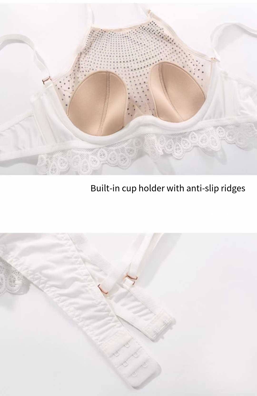 Womens Rhinestone Mesh Halter Bralette - Backless Lace Trim Crop Top